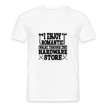 Enjoy Romantic Walks Through The Hardware Store12 - Men's T-Shirt - white - Front - AI Model Male 178 dark (178cm)