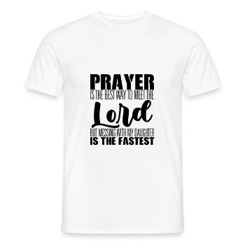 Prayer Is The Best Way To Meet The Lord 4 - Männer T-Shirt - Weiß - Vorne - AI Model Male 178 dark (178cm)