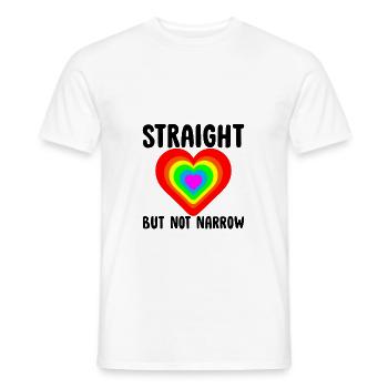 Droit mais pas étroit 2 - T-shirt homme - blanc - Devant - AI Model Male 178 dark (178cm)
