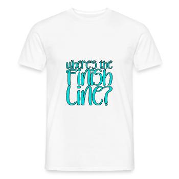 Where's The Finish Line 3 - Men's T-Shirt - white - Front - AI Model Male 178 dark (178cm)