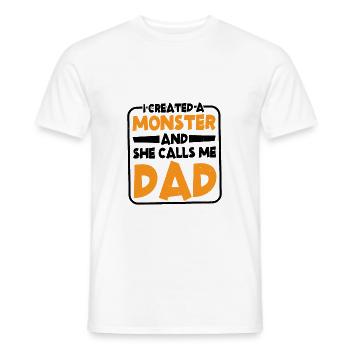 J’ai créé un monstre et elle m’appelle papa 2 - T-shirt homme - blanc - Devant - AI Model Male 178 dark (178cm)