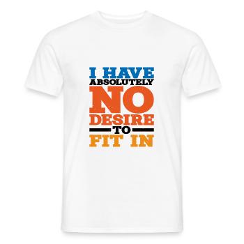 Je n’ai absolument aucune envie de m’intégrer - T-shirt homme - blanc - Devant - AI Model Male 178 dark (178cm)