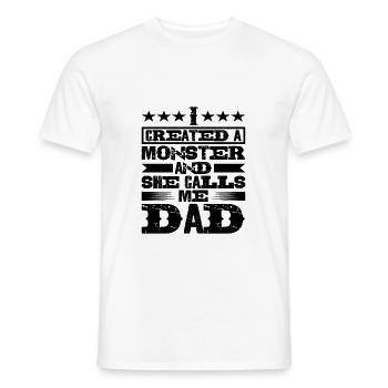 J’ai créé un monstre et elle m’appelle papa - T-shirt homme - blanc - Devant - AI Model Male 178 dark (178cm)