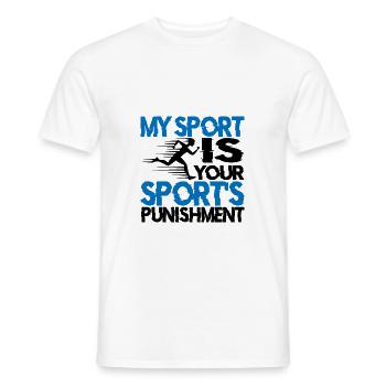 Mon sport est la punition de votre sport 2 - T-shirt homme - blanc - Devant - AI Model Male 178 dark (178cm)