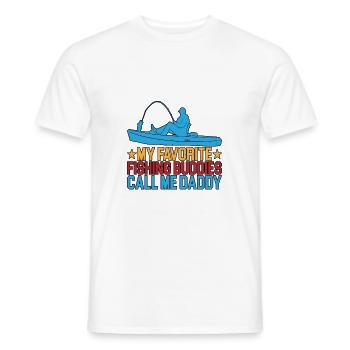 Mes copains de pêche préférés appelez-moi papa 4 - T-shirt homme - blanc - Devant - AI Model Male 178 dark (178cm)
