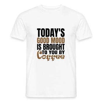 Today's Good Mood Is Brought To You By Coffee - Männer T-Shirt - Weiß - Vorne - AI Model Male 178 dark (178cm)
