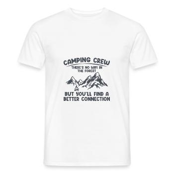 Camping Crew, There's No Wifi In The Forest 2 - Männer T-Shirt - Weiß - Vorne - AI Model Male 178 dark (178cm)
