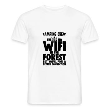 Camping Crew, There's No Wifi In The Forest 4 - Männer T-Shirt - Weiß - Vorne - AI Model Male 178 dark (178cm)