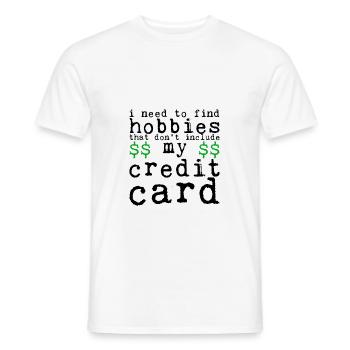 Besoin de trouver des passe-temps qui n’incluent pas la carte de crédit 4 - T-shirt homme - blanc - Devant - AI Model Male 178 dark (178cm)