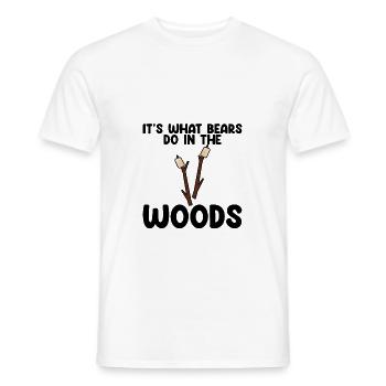 It's What Bears Do In The Woods 4 - Men's T-Shirt - white - Front - AI Model Male 178 dark (178cm)