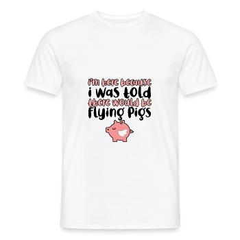 On m’a dit qu’il y aurait des cochons volants 4 - T-shirt homme - blanc - Devant - AI Model Male 178 dark (178cm)