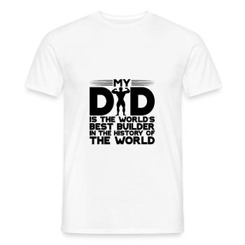My Dad Is The World's Best Builder 1 - Men's T-Shirt - white - Front - AI Model Male 178 dark (178cm)