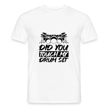 Did You Touch My Drum Set 10 - Men's T-Shirt - white - Front - AI Model Male 178 dark (178cm)