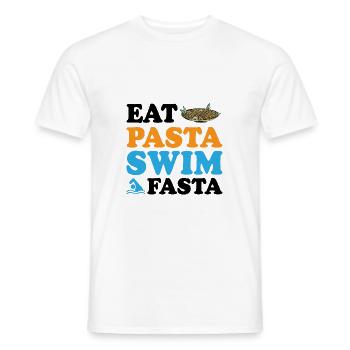 Eat Pasta Swim Fasta 9 - Männer T-Shirt - Weiß - Vorne - AI Model Male 178 dark (178cm)