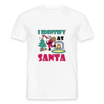 I Identify As Santa 4 - Men's T-Shirt - white - Front - AI Model Male 178 dark (178cm)