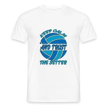 Restez calme et faites confiance au Setter 9 - T-shirt homme - blanc - Devant - AI Model Male 178 dark (178cm)