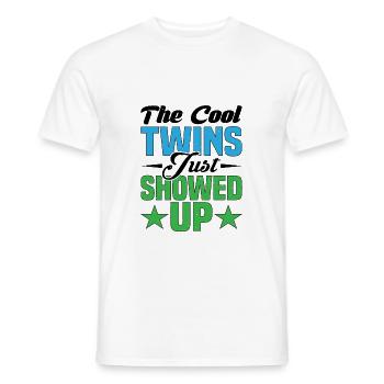 The Cool Twins Just Showed Up 13 - Men's T-Shirt - white - Front - AI Model Male 178 dark (178cm)