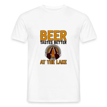 Beer Tastes Better At The Lake 2 - Männer T-Shirt - Weiß - Vorne - AI Model Male 178 dark (178cm)