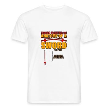 Sword Fighting 101 Anatomy Of A Sword 3 - Men's T-Shirt - white - Front - AI Model Male 178 dark (178cm)