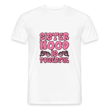 Sisterhood is Powerful 12 - Men's T-Shirt - white - Front - AI Model Male 178 dark (178cm)