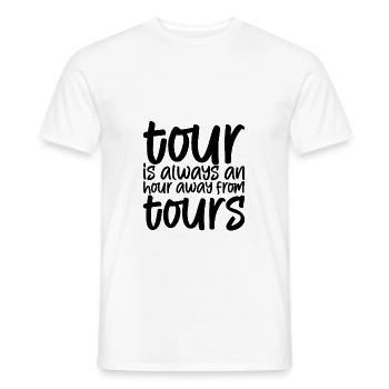 La visite est toujours à une heure des visites - T-shirt homme - blanc - Devant - AI Model Male 178 dark (178cm)