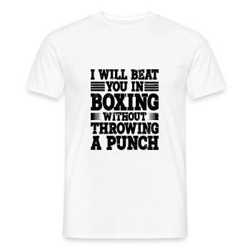 Vous battra en boxe sans donner de coup de poing 2 - T-shirt homme - blanc - Devant - AI Model Male 178 dark (178cm)
