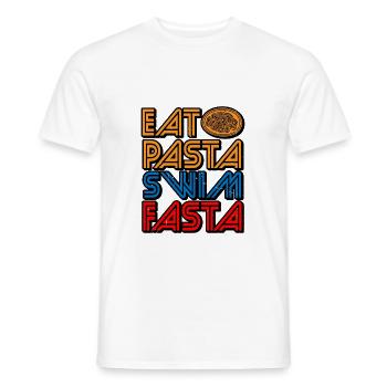Eat Pasta Swim Fasta 13 - Männer T-Shirt - Weiß - Vorne - AI Model Male 178 dark (178cm)