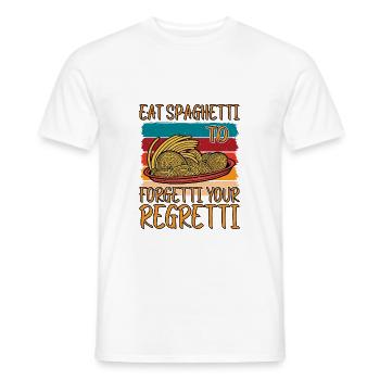 Eat Spaghetti To Forgetti Your Regretti 9 - Männer T-Shirt - Weiß - Vorne - AI Model Male 178 dark (178cm)