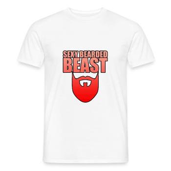 Sexy Bearded Beast 2 - Men's T-Shirt - white - Front - AI Model Male 178 dark (178cm)