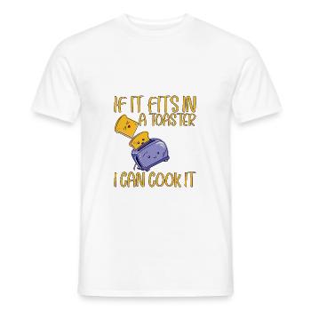 If It Fits In A Toaster, I Can Cook It - Männer T-Shirt - Weiß - Vorne - AI Model Male 178 dark (178cm)