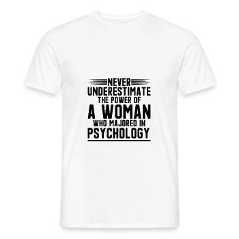 Le pouvoir d’une femme spécialisée en psychologie 2 - T-shirt homme - blanc - Devant - AI Model Male 178 dark (178cm)