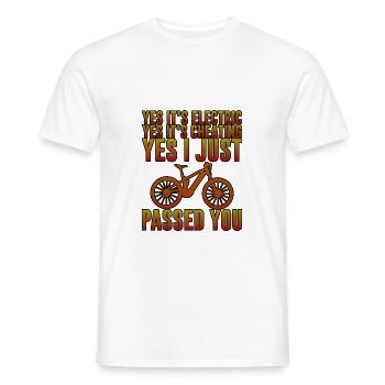 It's Electric, It's Cheating, I Just Passed You 3 - Männer T-Shirt - Weiß - Vorne - AI Model Male 178 dark (178cm)