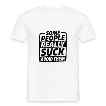 Certaines personnes sont vraiment nulles pour les éviter - T-shirt homme - blanc - Devant - AI Model Male 178 dark (178cm)