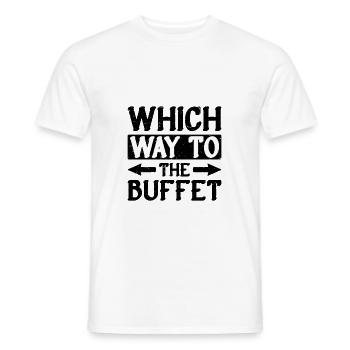 Quel chemin vers le buffet 16 - T-shirt homme - blanc - Devant - AI Model Male 178 dark (178cm)