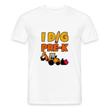 I Dig Pre-K 4 - Männer T-Shirt - Weiß - Vorne - AI Model Male 178 dark (178cm)
