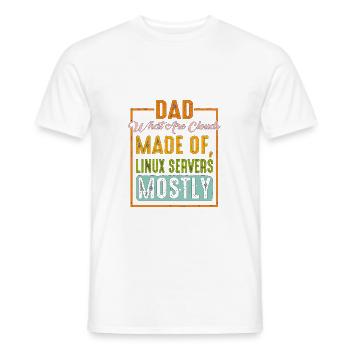 De quoi sont faits les clouds, les serveurs Linux principalement 9 - T-shirt homme - blanc - Devant - AI Model Male 178 dark (178cm)