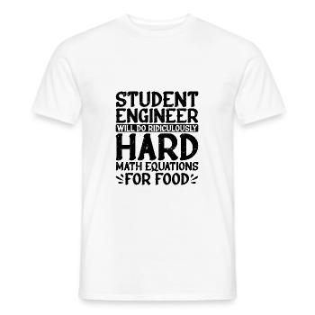 Fera des équations mathématiques ridiculement difficiles pour la nourriture2 - T-shirt homme - blanc - Devant - AI Model Male 178 dark (178cm)