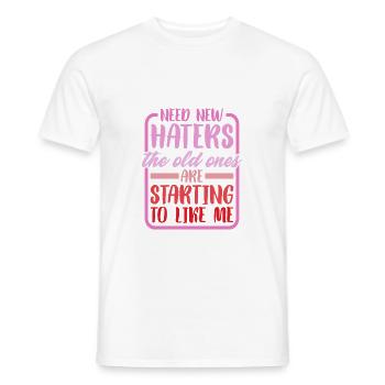 Besoin de nouveaux haineux, les anciens ont commencé à m’aimer 2 - T-shirt homme - blanc - Devant - AI Model Male 178 dark (178cm)