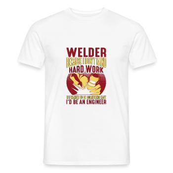 Welder, Because I Don't Mind Hard Work 2 - Männer T-Shirt - Weiß - Vorne - AI Model Male 178 dark (178cm)