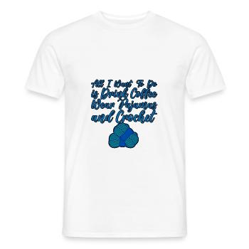 Tout ce que je veux, c’est boire du café 4 - T-shirt homme - blanc - Devant - AI Model Male 178 dark (178cm)