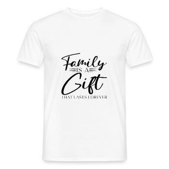 La famille est un cadeau qui dure pour toujours - T-shirt homme - blanc - Devant - AI Model Male 178 dark (178cm)