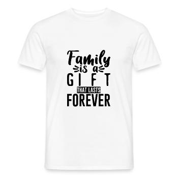 La famille est un cadeau qui dure pour toujours 2 - T-shirt homme - blanc - Devant - AI Model Male 178 dark (178cm)