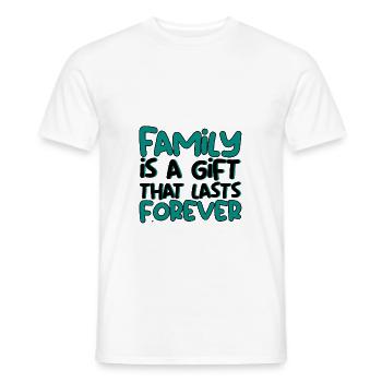 La famille est un cadeau qui dure pour toujours 3 - T-shirt homme - blanc - Devant - AI Model Male 178 dark (178cm)