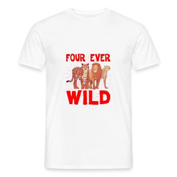 Four Ever Wild 40 - Männer T-Shirt - Weiß - Vorne - AI Model Male 178 dark (178cm)