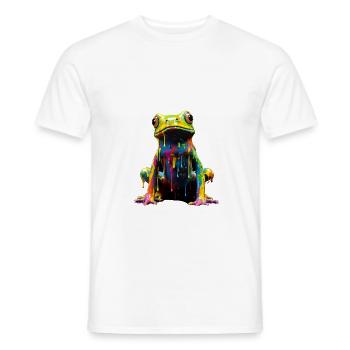 Rainbow Frog - Männer T-Shirt - Weiß - Vorne - AI Model Male 178 dark (178cm)