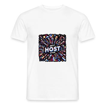 Meilleur hôte de tous les temps 23 - T-shirt homme - blanc - Devant - AI Model Male 178 dark (178cm)