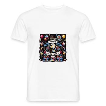 Four Ever Wild 59 - Männer T-Shirt - Weiß - Vorne - AI Model Male 178 dark (178cm)