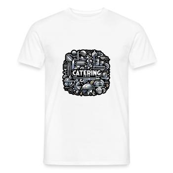 Catering Crew 6 - Männer T-Shirt - Weiß - Vorne - AI Model Male 178 dark (178cm)