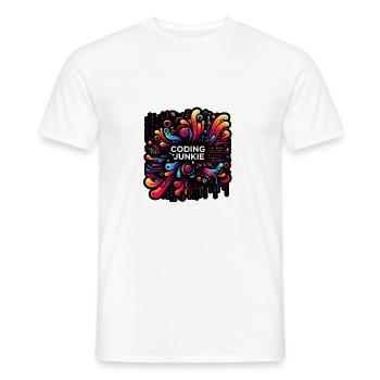 Accro au codage 12 - T-shirt homme - blanc - Devant - AI Model Male 178 dark (178cm)