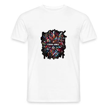 Accro au codage 10 - T-shirt homme - blanc - Devant - AI Model Male 178 dark (178cm)